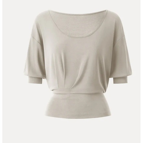 OGL Tops - OGL Scoop Neck Short Sleeve Tucked Tee Small